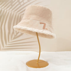 Reversible Thermal Bucket Hat Embroidery Fishermen Hat for Women