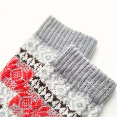 5 Pairs Geometric Pattern Mid Tube Socks for Women