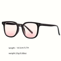 Light Blocking Glasses Anti Eyestrain Square Gradient Clear Lens