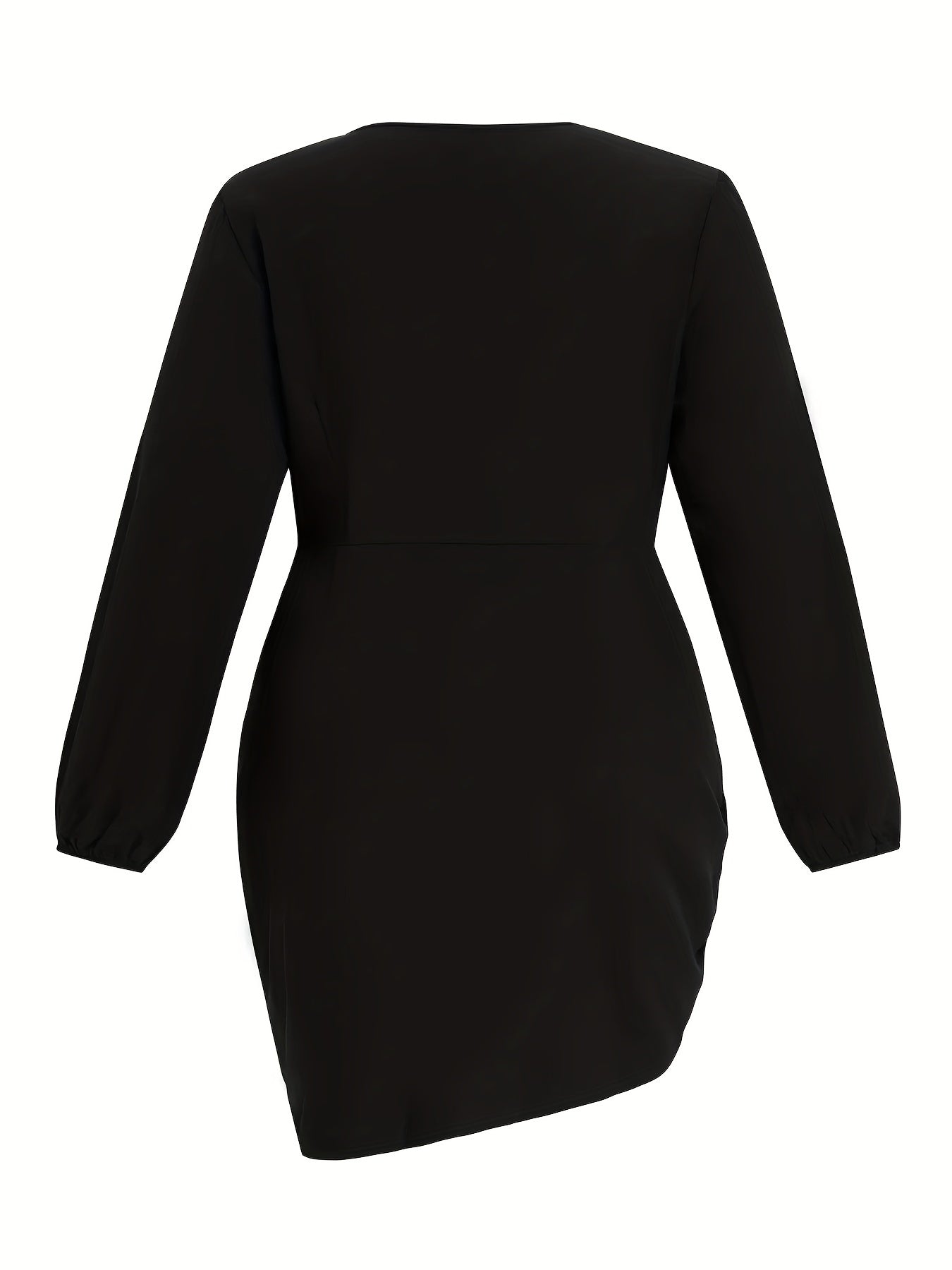 Sexy Lantern Sleeve V Neck Midi Dress