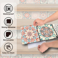 Bohemian Pattern Stair Sticker Self-adhesive Tile Wallpaper