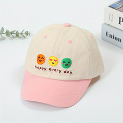 Kids Boys Happy Every Sunscreen Baseball Cap With Ears