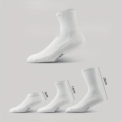 4 Pairs Men's Cotton Crew Socks Moisture Wicking Breathable Mesh