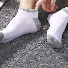 Men's Breathable Block Ankle Socks - 5 Pairs