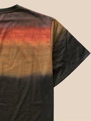 Men's Printed Sports T-shirt Round Neck Tee Shirt for Summer