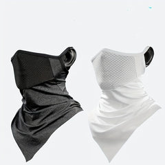 Summer Ice Silk Sun Protection Riding Ear Mask Mesh Breathable Sports Dustproof