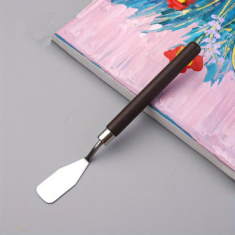 Stainless Steel Painting Scraper Art Spatula with Wooden Handle