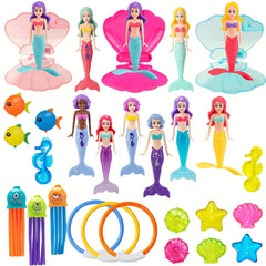 Mermaid Kids Water Toy Shell Spinner Diving Toy Fun for Swimming