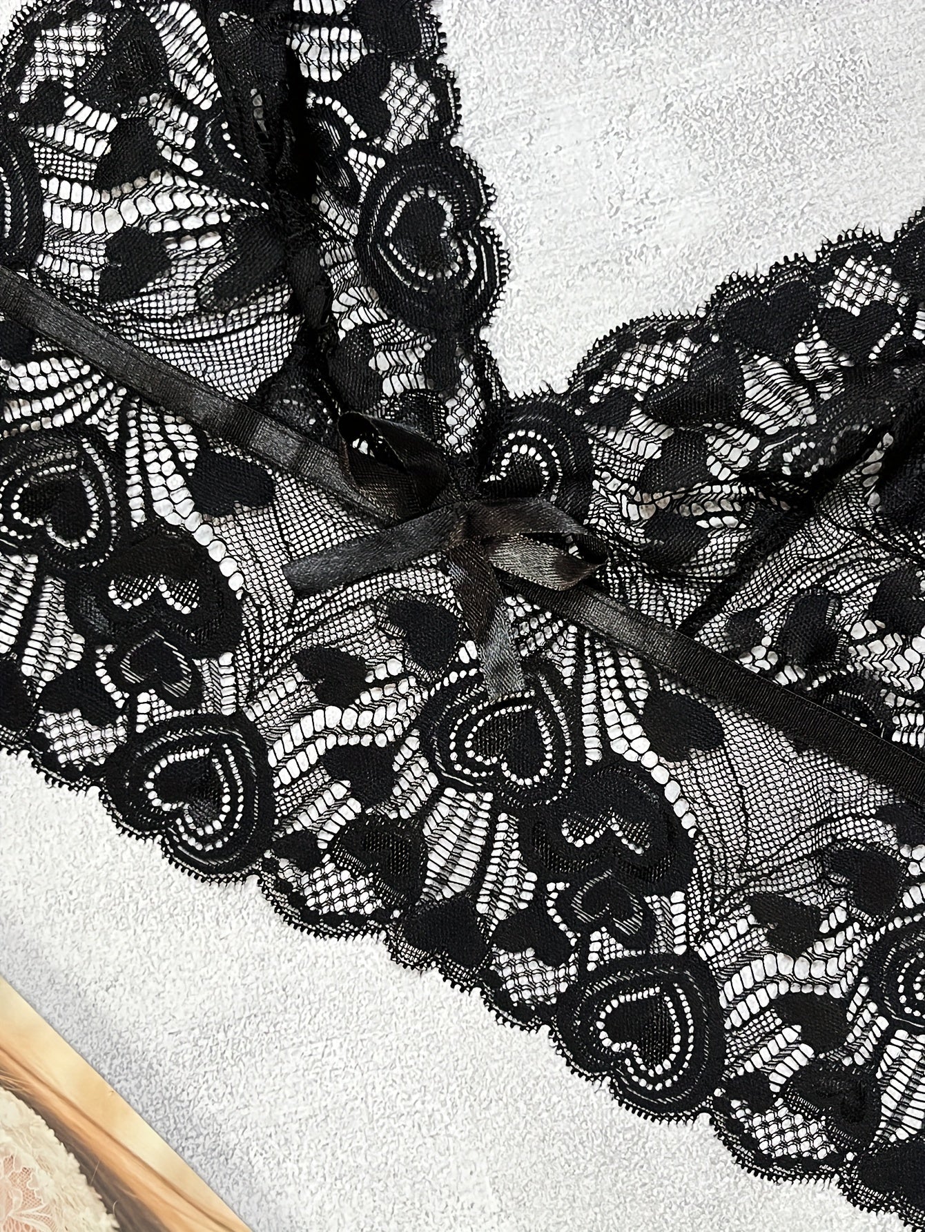 Sultry Floral Lace Lingerie Set Unlined Bra & Leopard Shorts