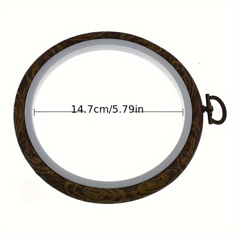 Vintage Cross Stitch Hoop DIY Embroidery Hoop Wood Grain Embroidery Frame