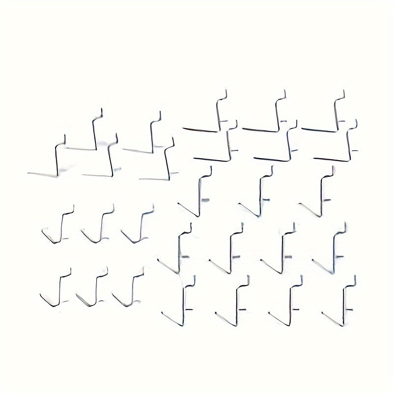 50pcs Pegboard Hooks Assortment with Pegboard Rack for Organizing Tools