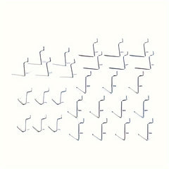 50pcs Pegboard Hooks Assortment with Pegboard Rack for Organizing Tools