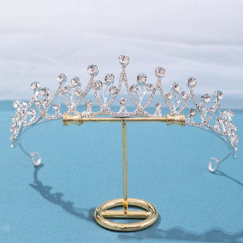 Rhinestone Pearl Crown Headband Bridal Wedding Princess Tiara Birthday