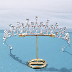 Rhinestone Pearl Crown Headband Bridal Wedding Princess Tiara Birthday
