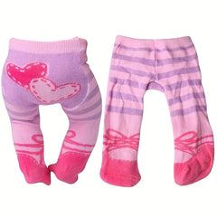Newborn Doll Clothing Set: Leggings with Socks for 17-18 Inch Dolls