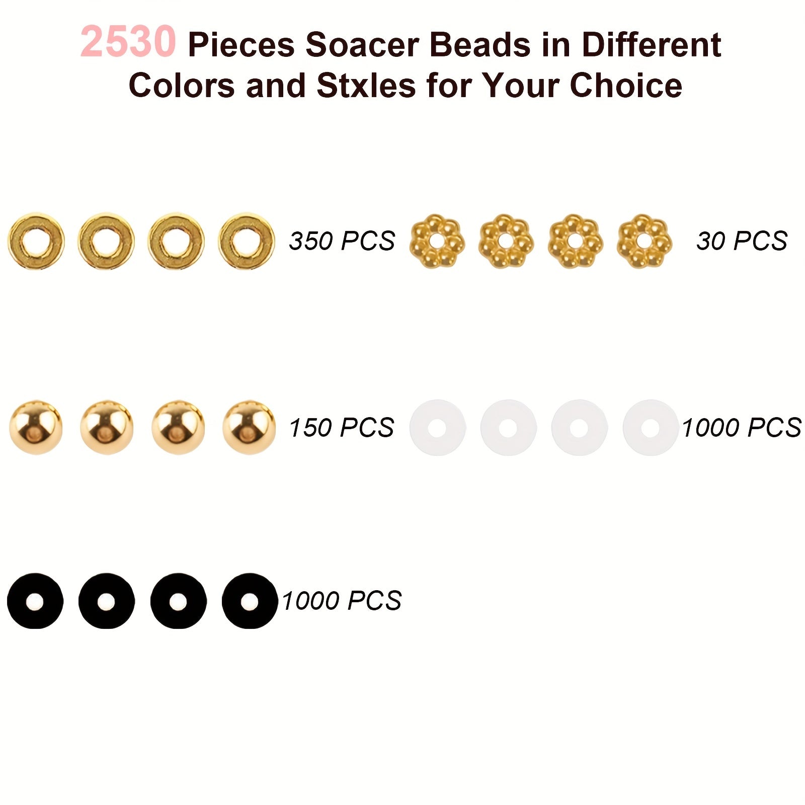 Friendship Necklace Bracelet Making Kit Clay Beads Golden Beads DIY Craft