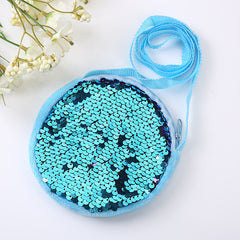 Girls Sequins Purse Crossbody Bag Mini Messenger Bag With Zipper