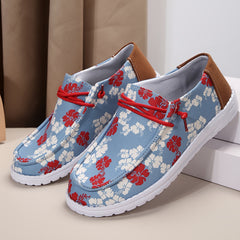 Floral Pattern Low Tube Outdoor Flat Shoes