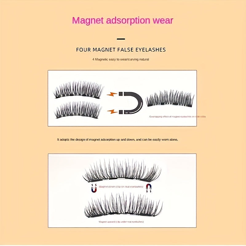 Magnetic Eyelashes Natural Look Soft Makeup Extended Reusable False Eyelashes