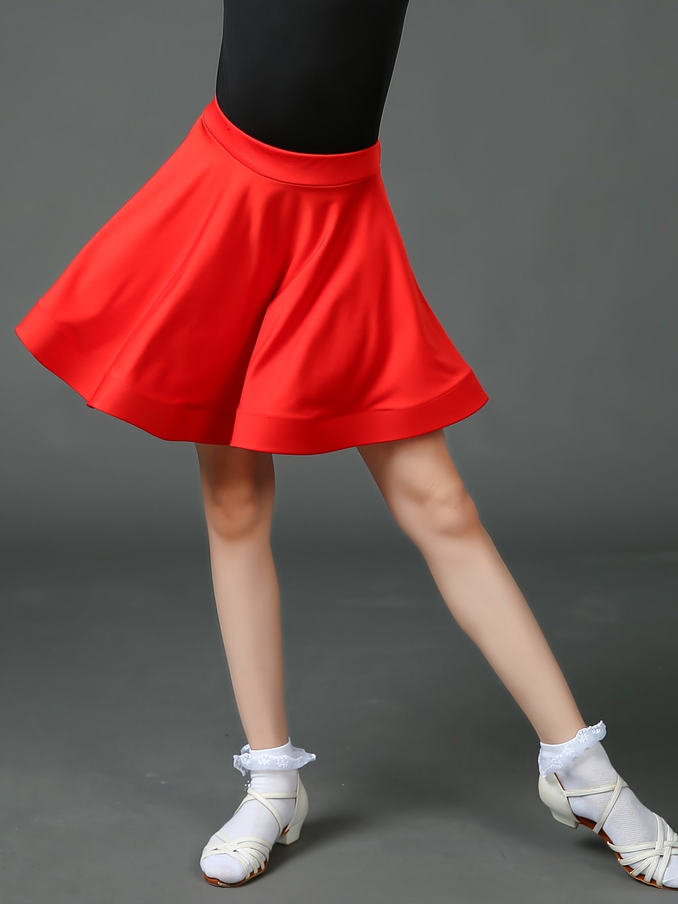 Girls Latin Dance Skirt Comfy Practice Competition Gymnastics