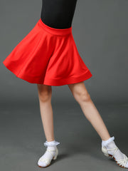 Girls Latin Dance Skirt Comfy Practice Competition Gymnastics