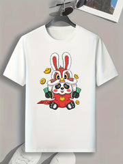Panda Print Men's Graphic T shirt Casual Comfy Tees For Summer