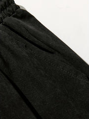 Men's Faux Suede Jogger Pants Loose Trousers