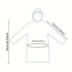 2pcs Portable Transparent Disposable Raincoats for Outdoor Travel