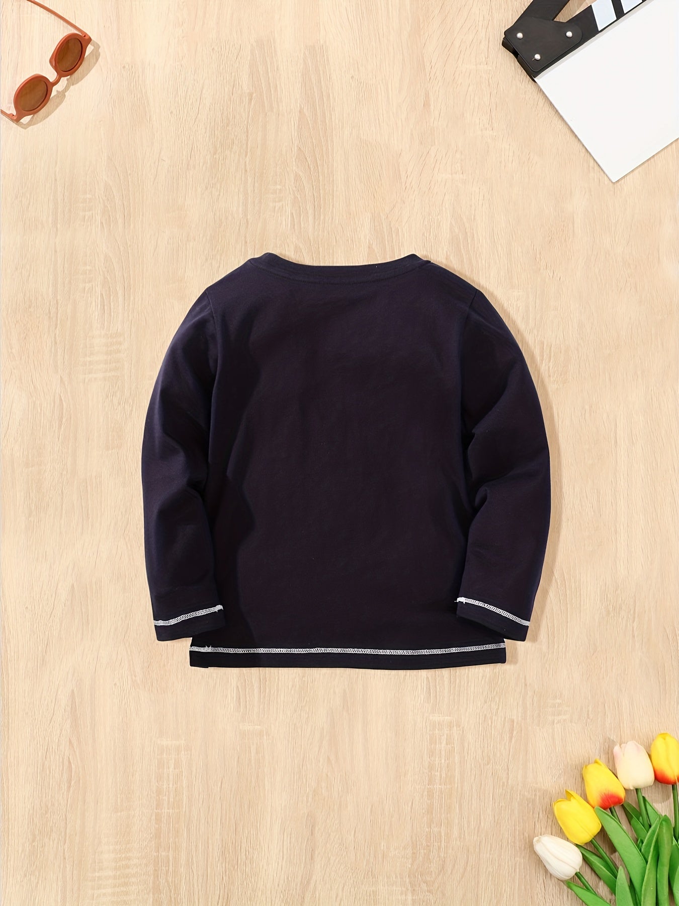 Girls 100% Cotton Unicorn Graphic Long Sleeve T-shirt for Spring Fall