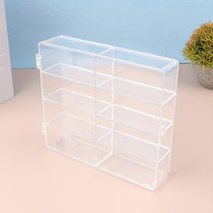 Car Model Storage Box 8 Slot Clear Display Shelf Toy Car Dustproof Storage