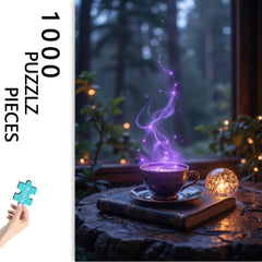 Magic Coffee Crystal Ball Puzzle for Adults with Glowing Cup & Purple Powder