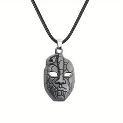 Boy's Ancient Tin Imitating Face Necklace