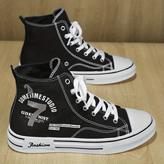 Men's Canvas High Top Sneakers Classic Casual Shoes