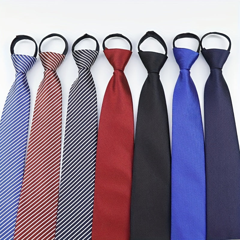 Men's Business Casual Zipper Necktie