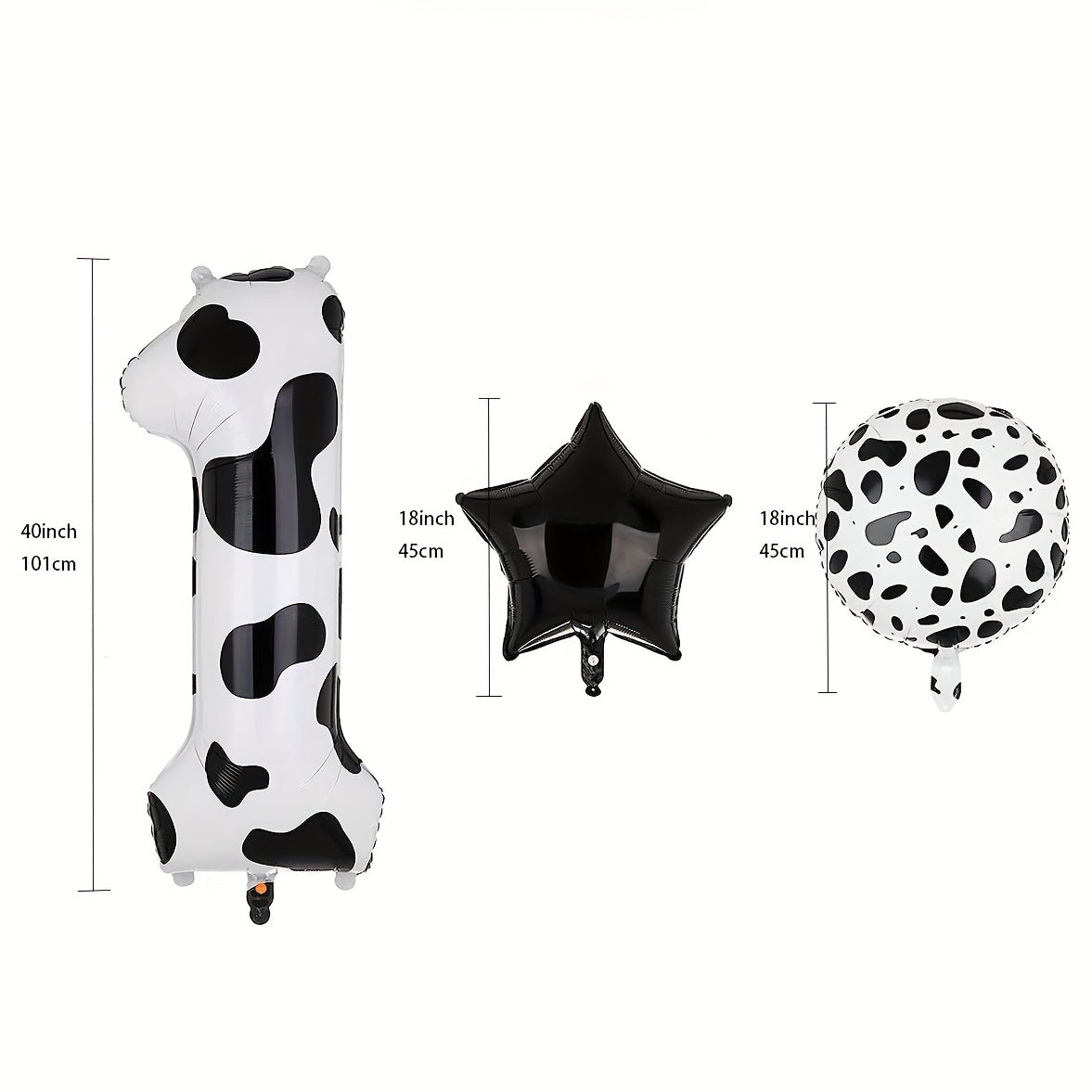 Cow Print Birthday Balloons Farm Themed Party Decor