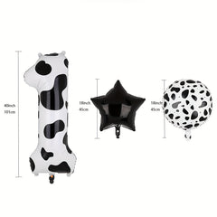 Cow Print Birthday Balloons Farm Themed Party Decor