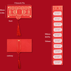 Ziyi Bronzing Folding Red Packet Red Envelope Lucky Money Pocket