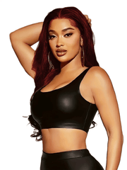 Faux Leather Sports Tank Top Women's Activewear