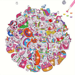 36pcs DIY Diamond Painting Stickers Handcraft Cartoon Unicorn Rhinestone