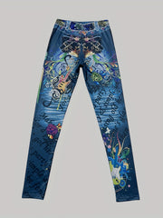Graphic Print Skinny Leggings Casual Every Stretchy Leggings