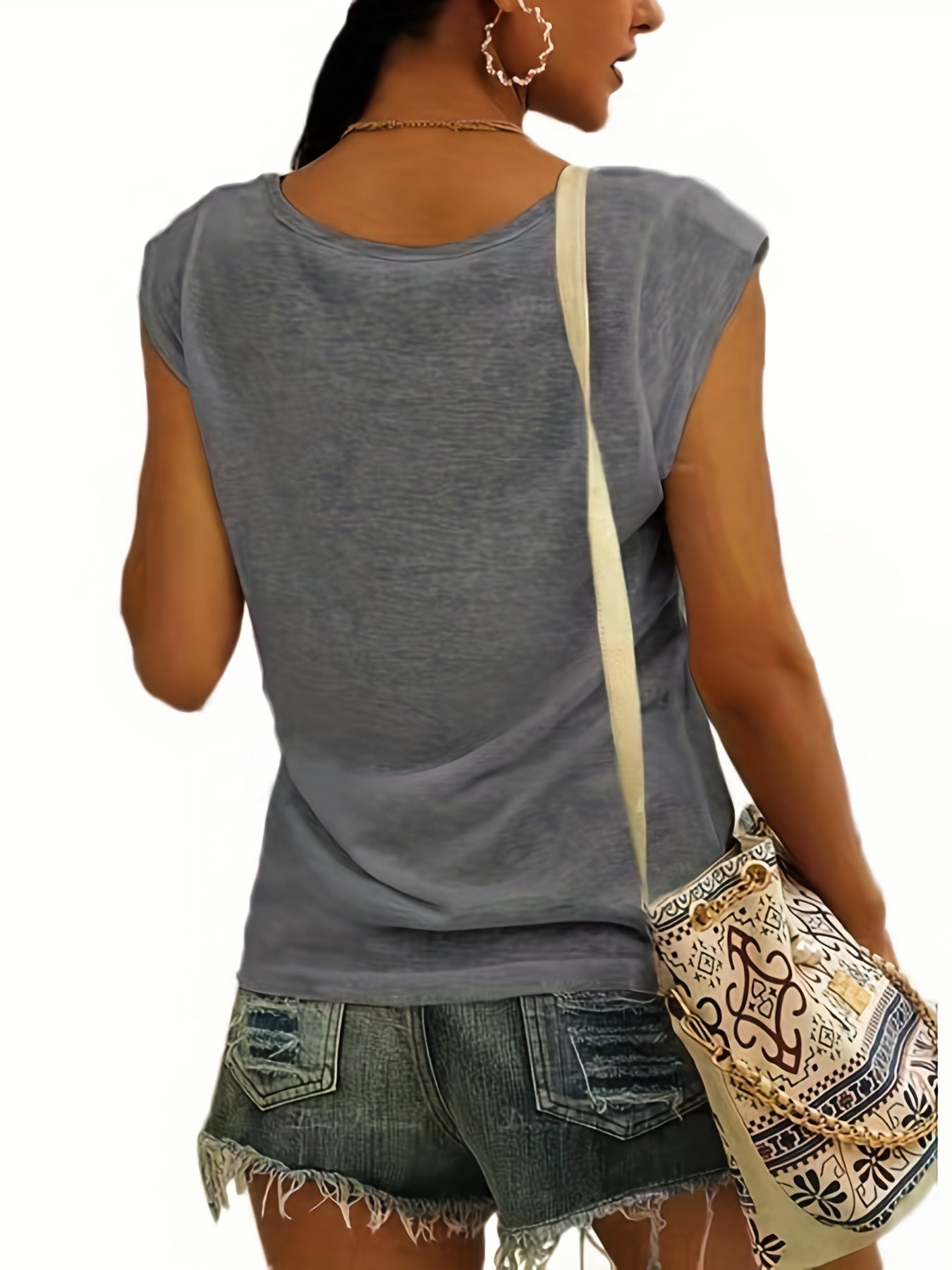 Letter Graphic Tank Top For Women Summer V Neck Sports Casual Tank Top