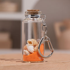 Colorful Sand Glass Wish Bottle Keychain Bag Charm Pendant