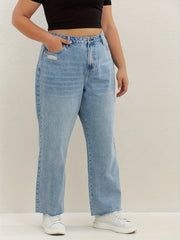 Women's Plus High Rise Wide Leg Jeans