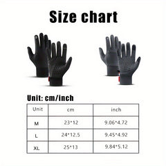 Cycling Full Finger Gloves Windproof Waterproof Touch Screen for Men Women