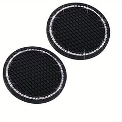 2pcs Anti Slip Silicone Cup Holder Pad Heat Insulation Interior Protection