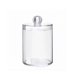 Clear Makeup Organizer with Swab Pad and Brush Holder