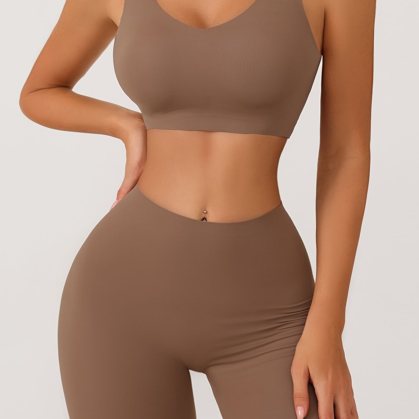 Seamless Lingerie Set Bra & High Waist Shorts Women's Underwear