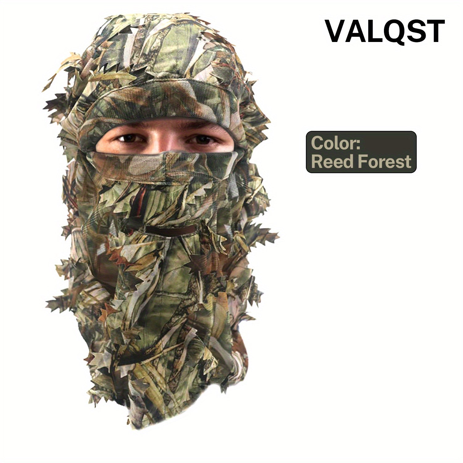 Ghillie Camouflage Leafy Hat 3D Full Face Mask for Turkey Hunting