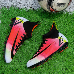 Boy's High Top Non Slip AG Soccer Cleat Comfy Outdoor Breathable Cleats