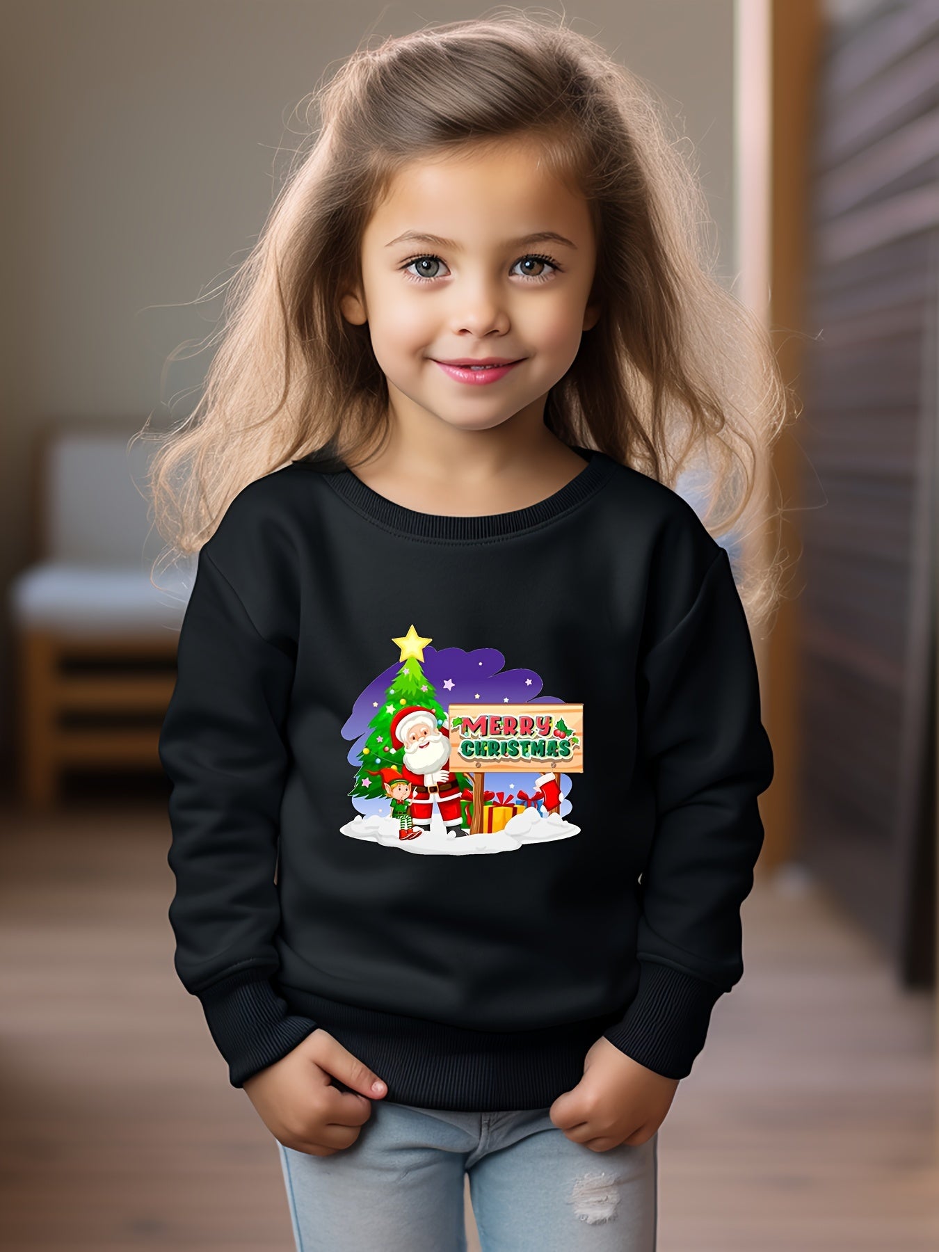Dreamy Christmas Night Crew Neck Sweatshirt Kids Clothes Gift